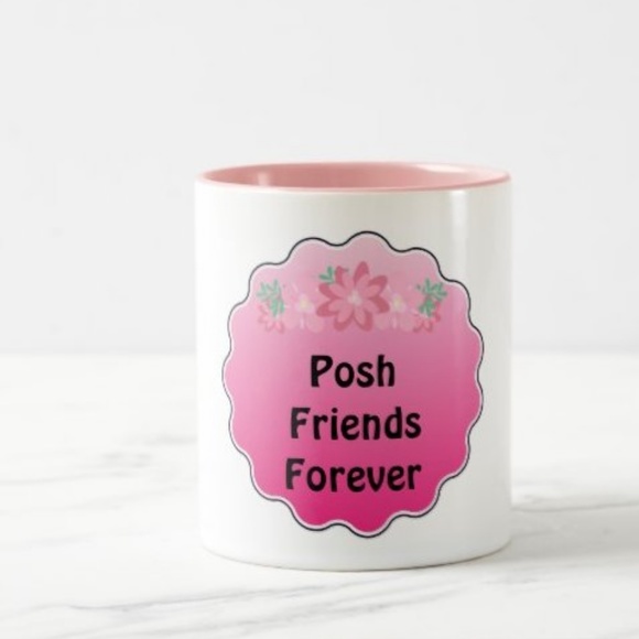 NEW! Posh Friends Forever 11oz Poshmark Coffee Mug - Picture 1 of 6